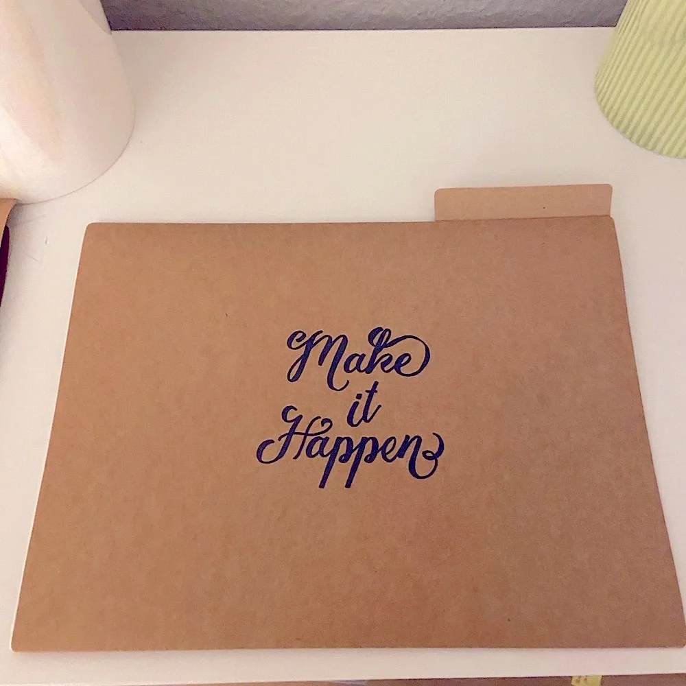 Think Pretty Thoughts ✨ Motivational Organization ✨ Set of 3 File Folders 📁📂📁